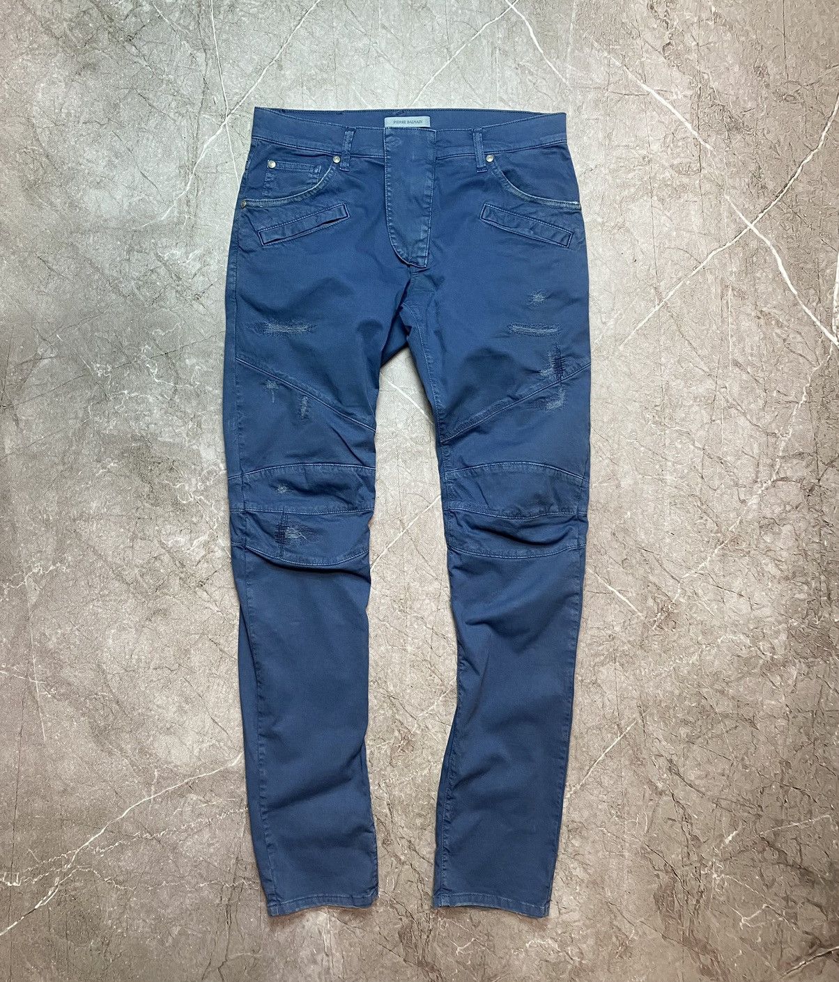 image of Pierre Balmain Biker Jeans in Blue, Men's (Size 33)