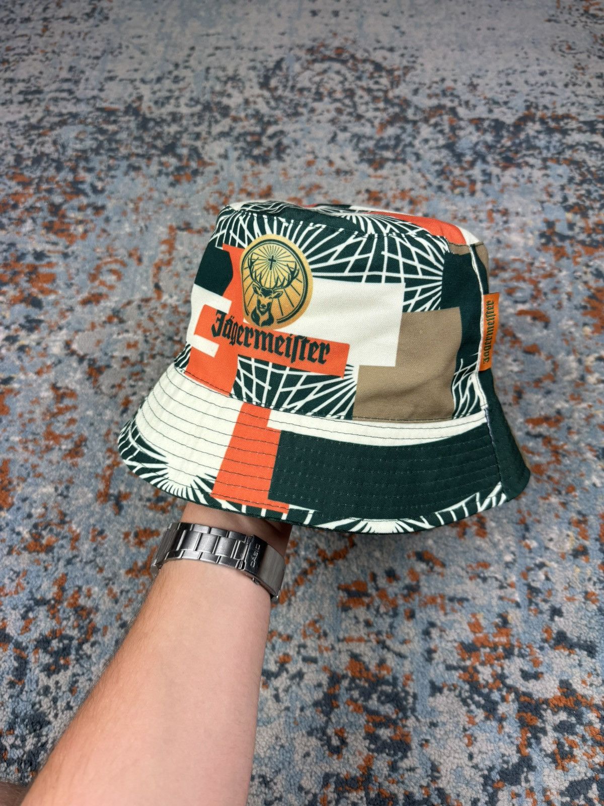 Jagermeister Jagermeister reversible graphic print bucket hat party rave Size ONE SIZE - 1 Thumbnail