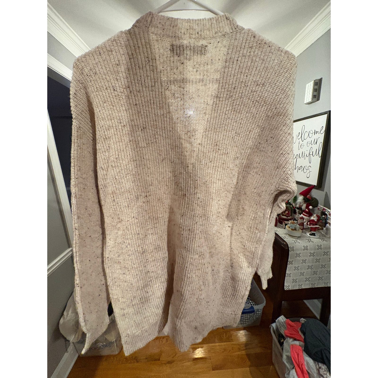 Loft LOFT Women’s Small Cream Speckled Knit Cardigan Sweater Size S / US 4 / IT 40 - 2 Thumbnail