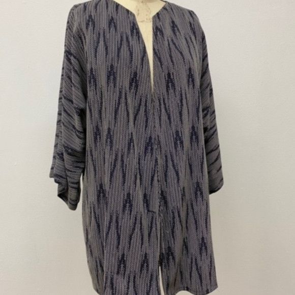 Other Luciano Soprani 90's zig zag pattern blue kimono jacket Size M / US 6-8 / IT 42-44 - 1 Thumbnail