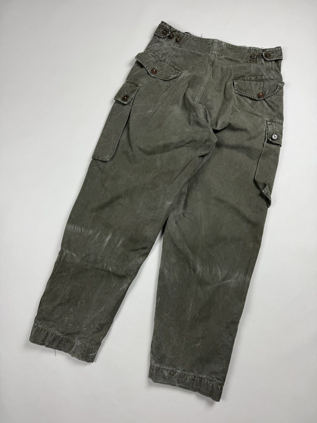 Vintage 950s Belgian Army A.M. Seynaeve Cargo Trousers Pants Size US 30 / EU 46 - 21 Thumbnail
