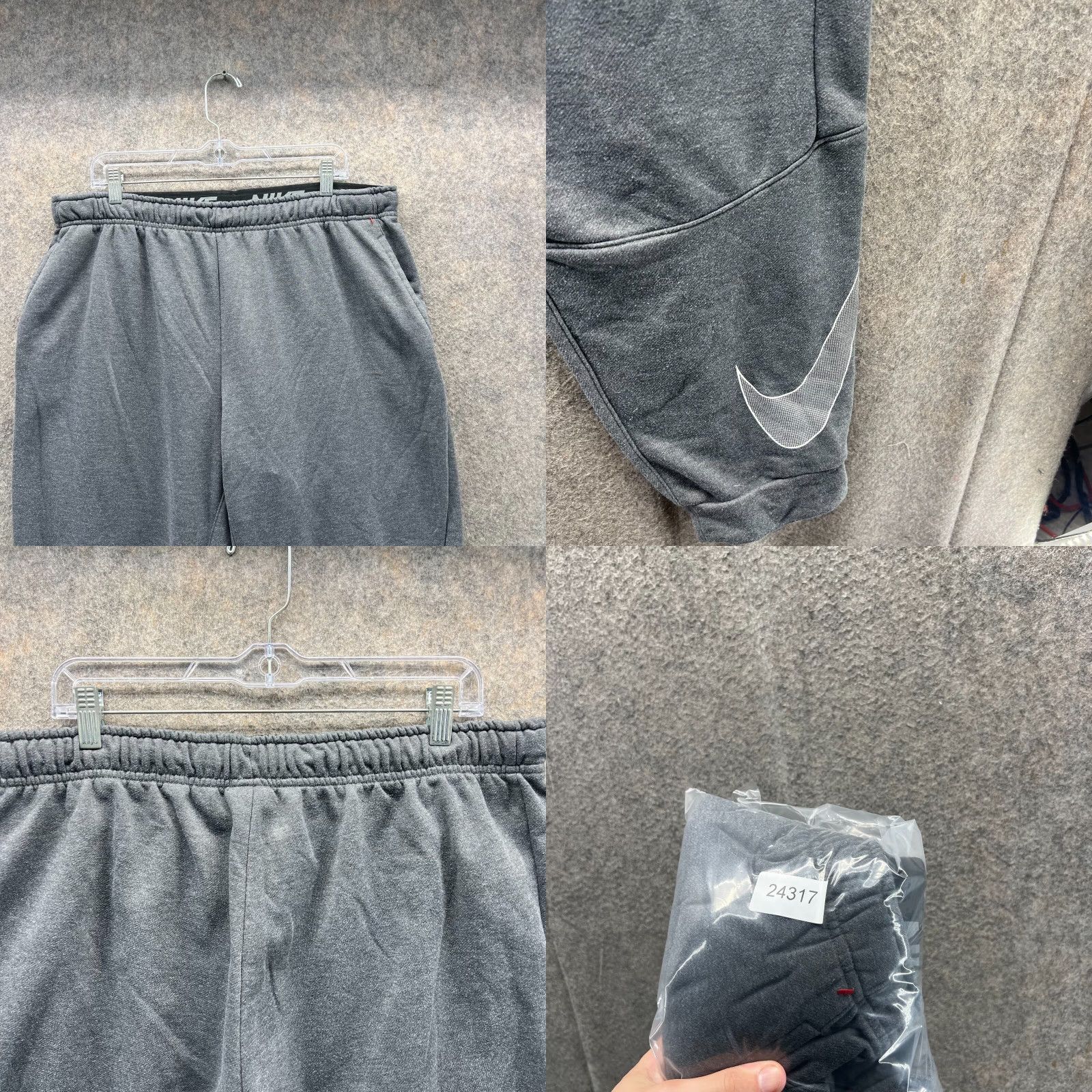 Nike VINTAGE Nike Sweatpants Men 2XL Gray Athletic Training Dri Fit Polyester Jogger Knit XXL Size US 39 - 8 Thumbnail