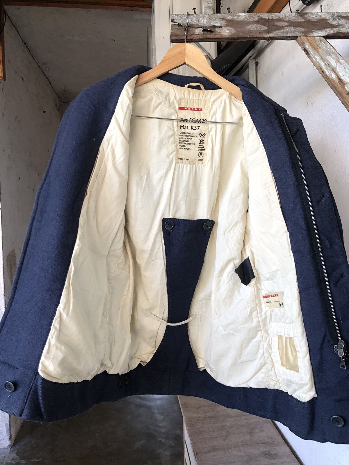 Prada Vintage 90s Prada Wool Jacket Size US S / EU 44-46 / 1 - 4 Thumbnail