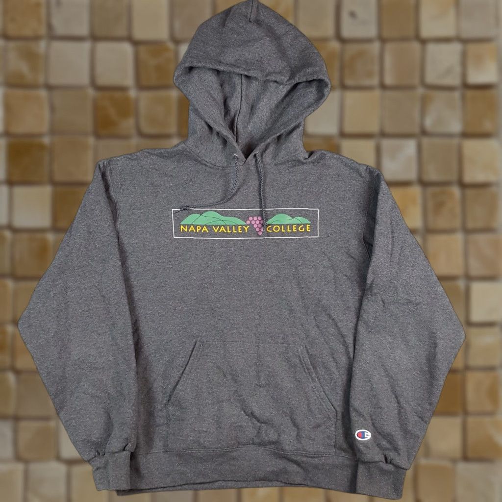 Champion VINTAGE Napa Valley College California Wine Hoodie University Pullover Sweatshirt, Champion, Size M, Gray, Men, 90s College Theme Size US M / EU 48-50 / 2 - 1 Thumbnail