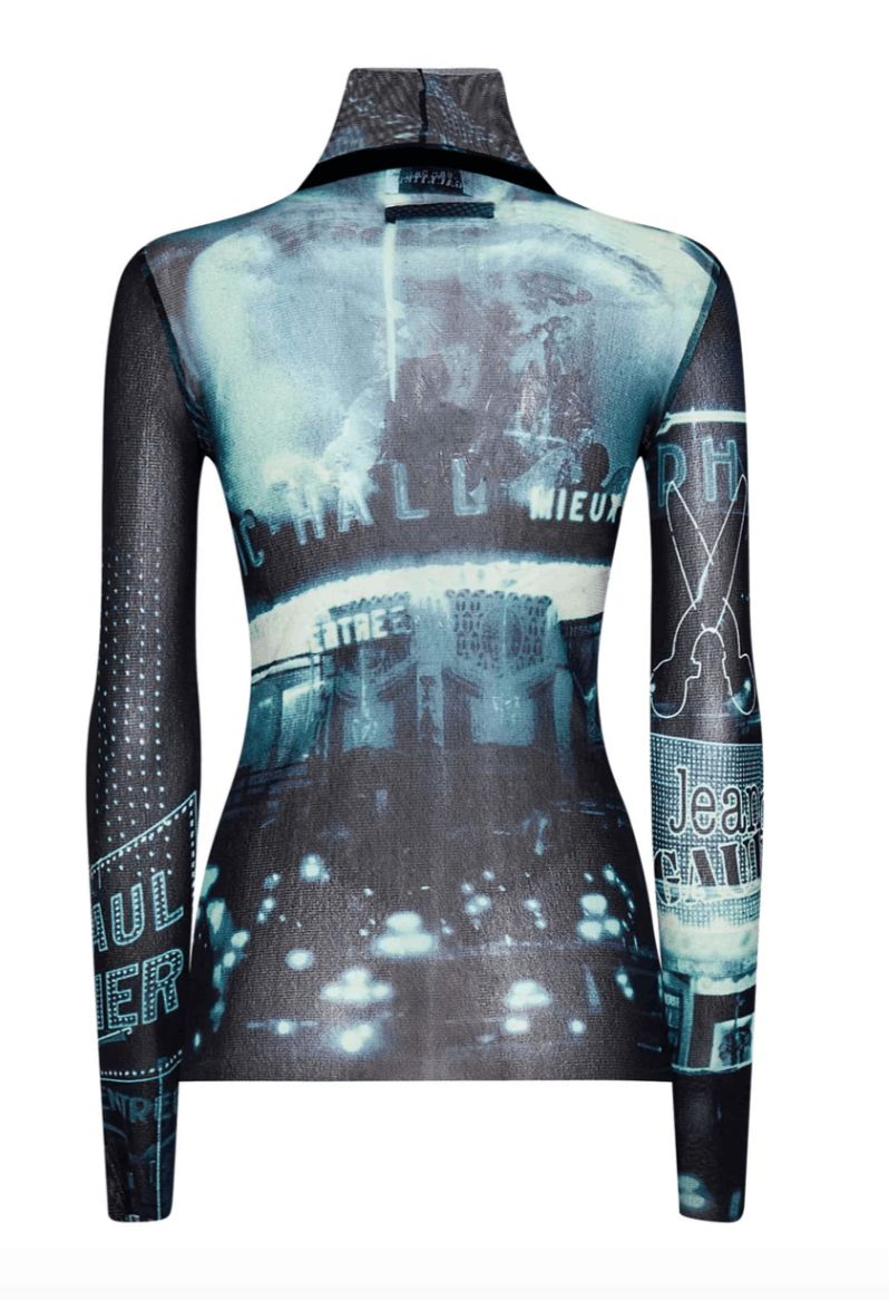Jean Paul Gaultier BLUE PIGALLE high-neck top Size S / US 4 / IT 40 - 6 Thumbnail