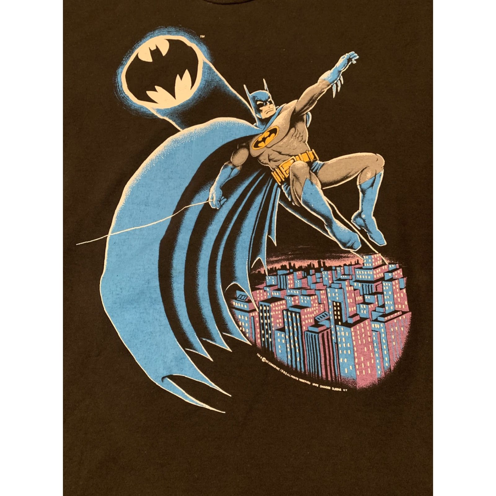 Vintage VINTAGE 1988 RARE Batman Graphic T-Shirt Screen Stars Best Black XL Mens Size US XL / EU 56 / 4 - 2 Thumbnail