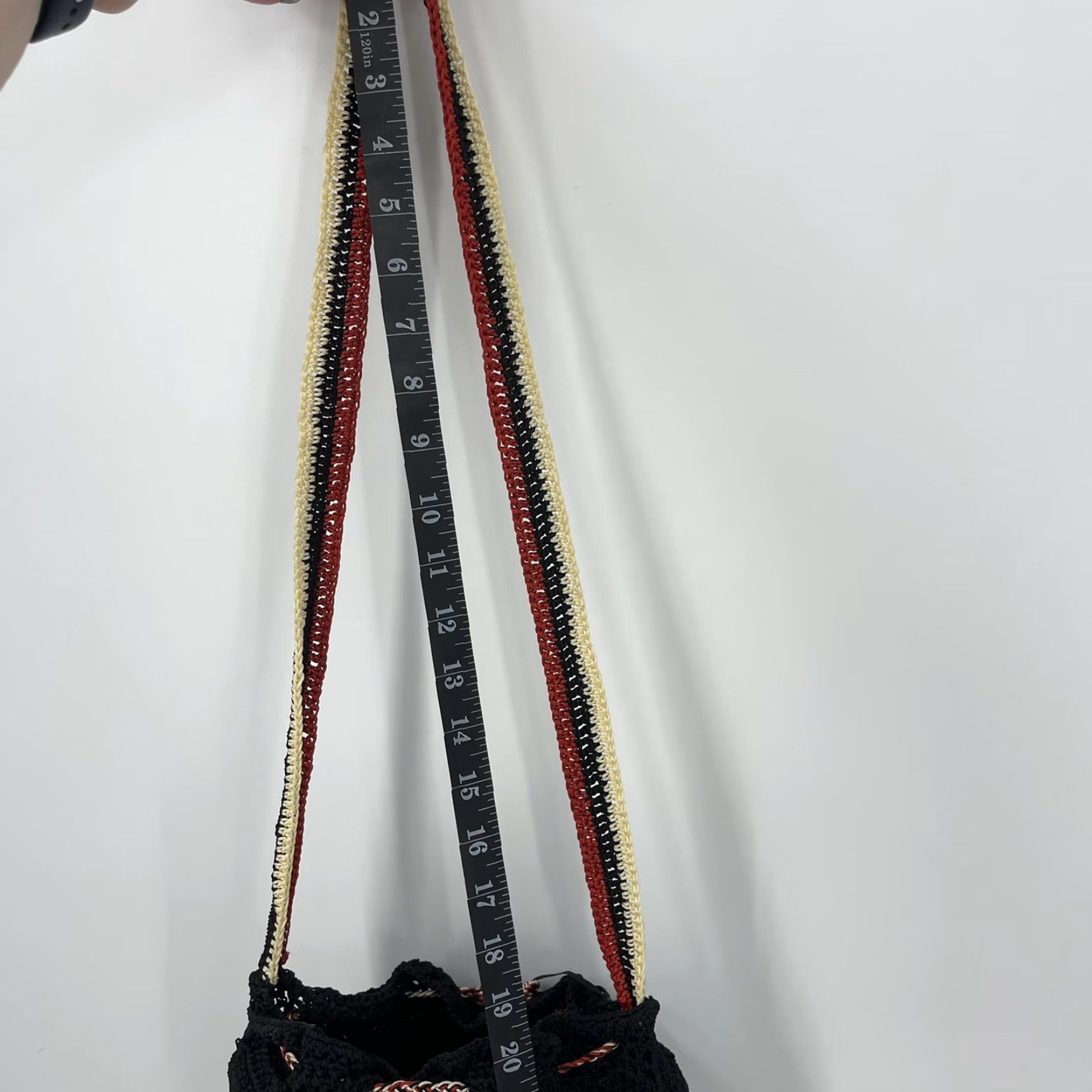 Cleobella CLEOBELLA Fringe Purse Tasseled Woven Bucket Bag Beaded Handles Boho Purse Size ONE SIZE - 5 Thumbnail