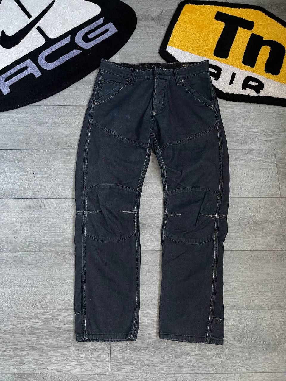 G-Star × Streetwear × Vintage G-Star Raw Men's Tapered Embro 96 Denim Y2K Jeans Size US 30 / EU 46 - 9 Thumbnail