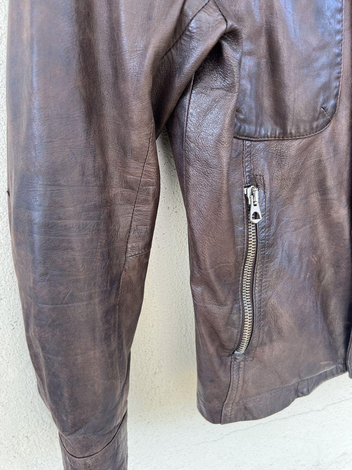 Lamborghini Vintage Tonino Lamborghini Patina Dark Brown Leather Jacket Size US M / EU 48-50 / 2 - 8 Thumbnail