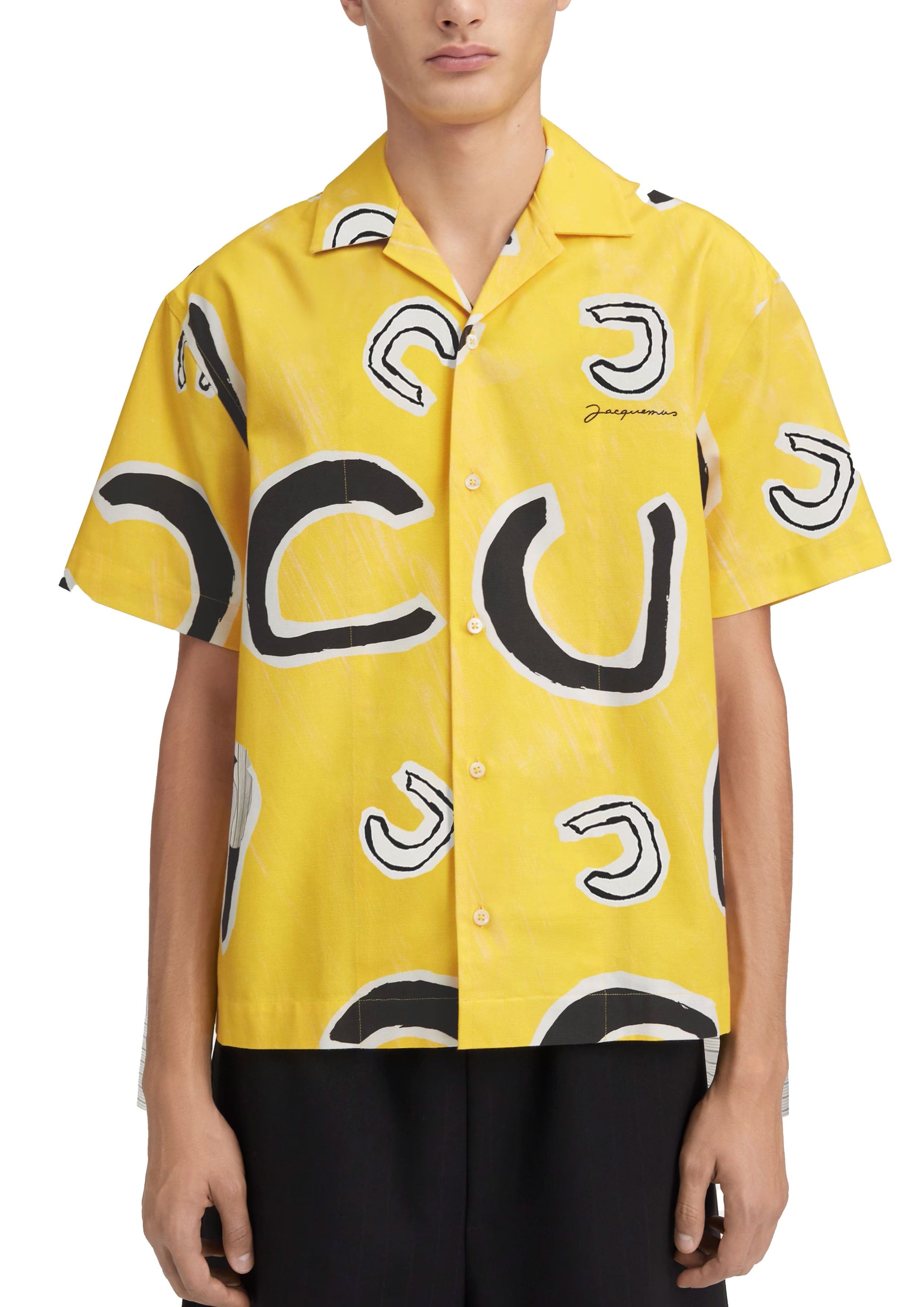 Jacquemus o1s22i1n1024 Jean Bowling Shirt in Yellow Size US M / EU 48-50 / 2 - 2 Thumbnail
