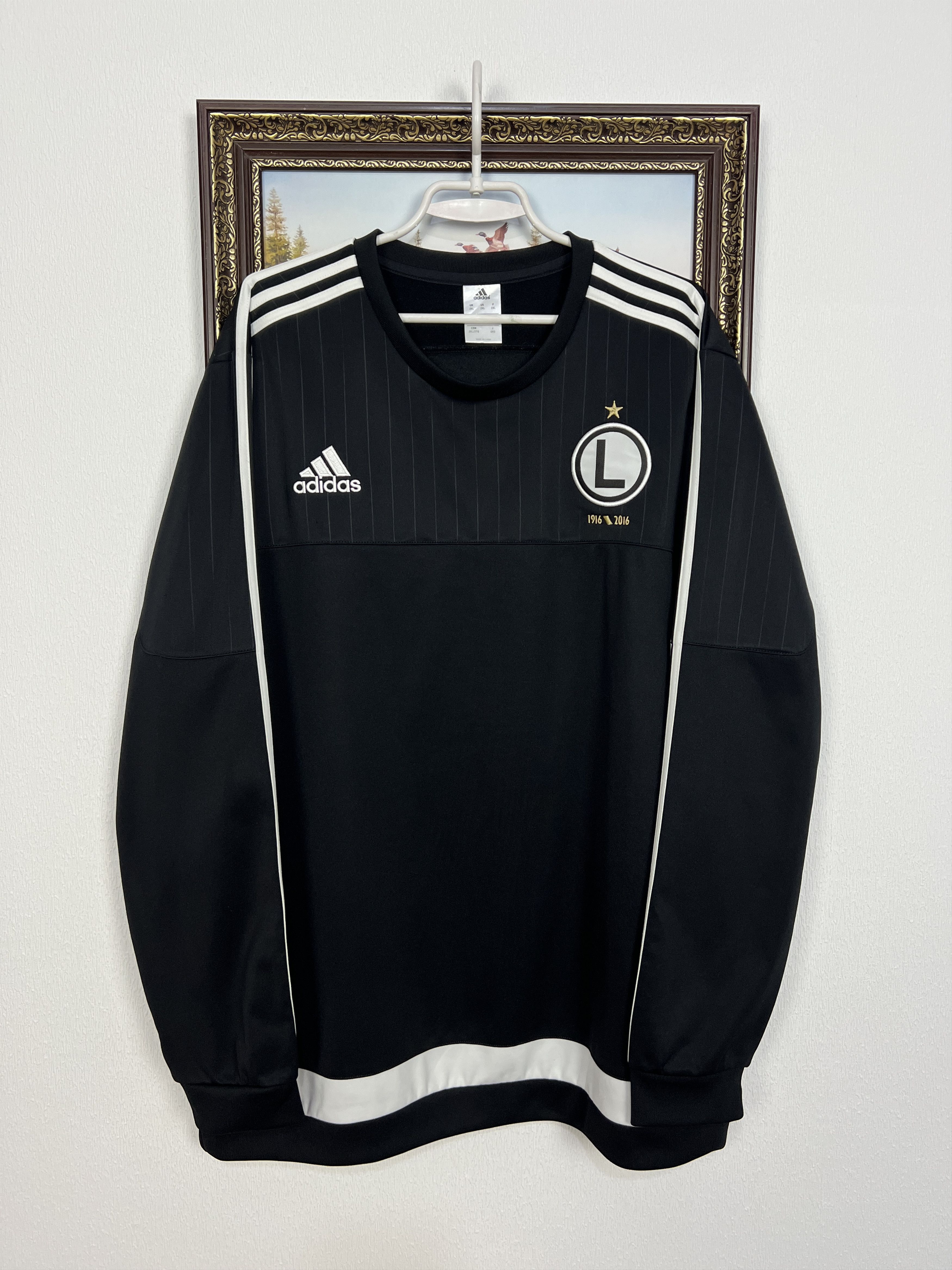 Adidas Legia Warsaw Football Sweatshirt Soccer Track Top Crewneck Size US XXL / EU 58 / 5 - 1 Thumbnail