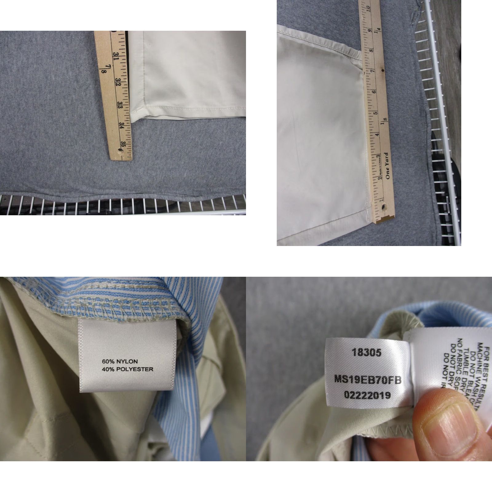Peter Millar Peter Millar Crown Sport Pants Men 5-Pocket Beige 35x34 Slim? (adjusted to fit constraints) Size US 35 - 9 Thumbnail