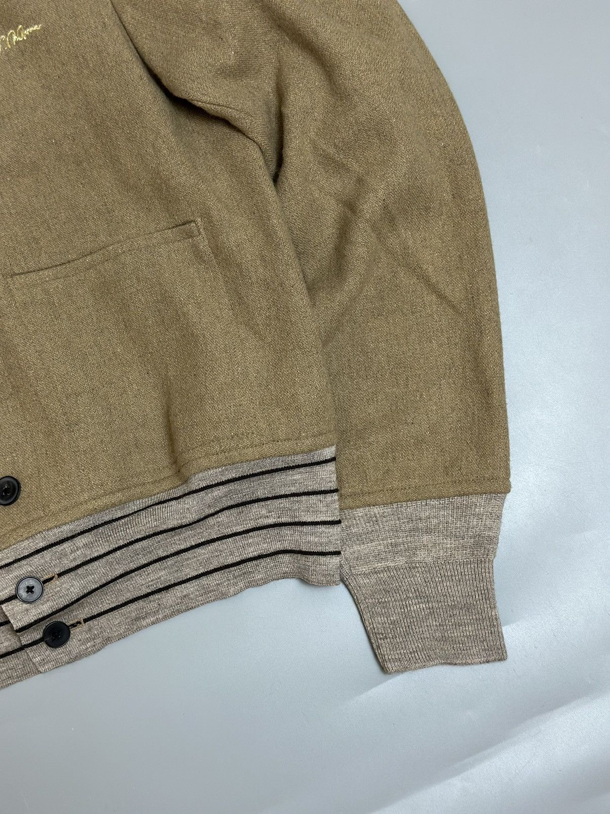 Haider Ackermann NWT Haider Ackermann Beige Embroidered Aviator Bomber Jacket Size US M / EU 48-50 / 2 - 3 Thumbnail