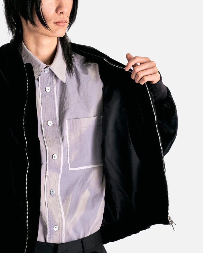 JiyongKim o1s1v1r1oon0925 Bleached Velvet Shawl Collar Bomber in Black Size US M / EU 48-50 / 2 - 5 Thumbnail