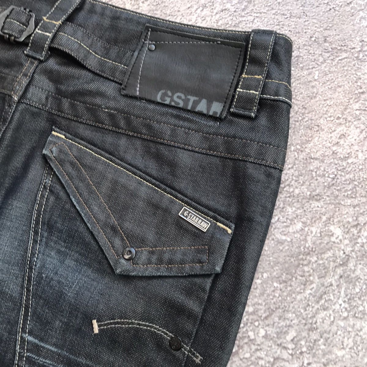 Vintage Vintage Y2K G-Star Mini Skirt Washed Black Streetwear 28 Size 28" / US 6 / IT 42 - 7 Thumbnail