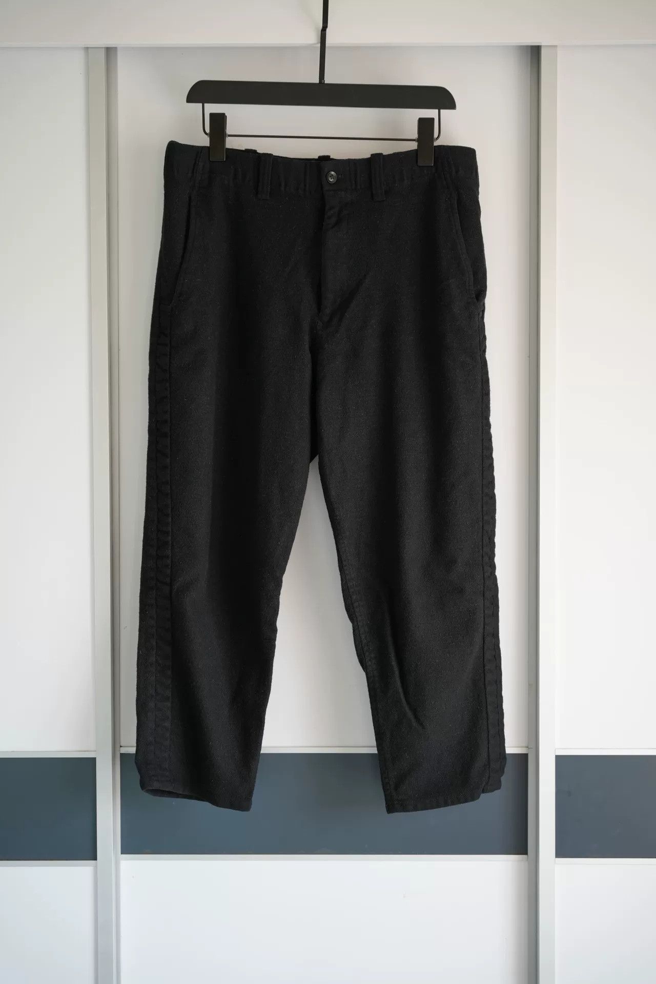 Yohji Yamamoto Yohji Yamamoto Black Wool Trousers Size US 31 - 1 Thumbnail