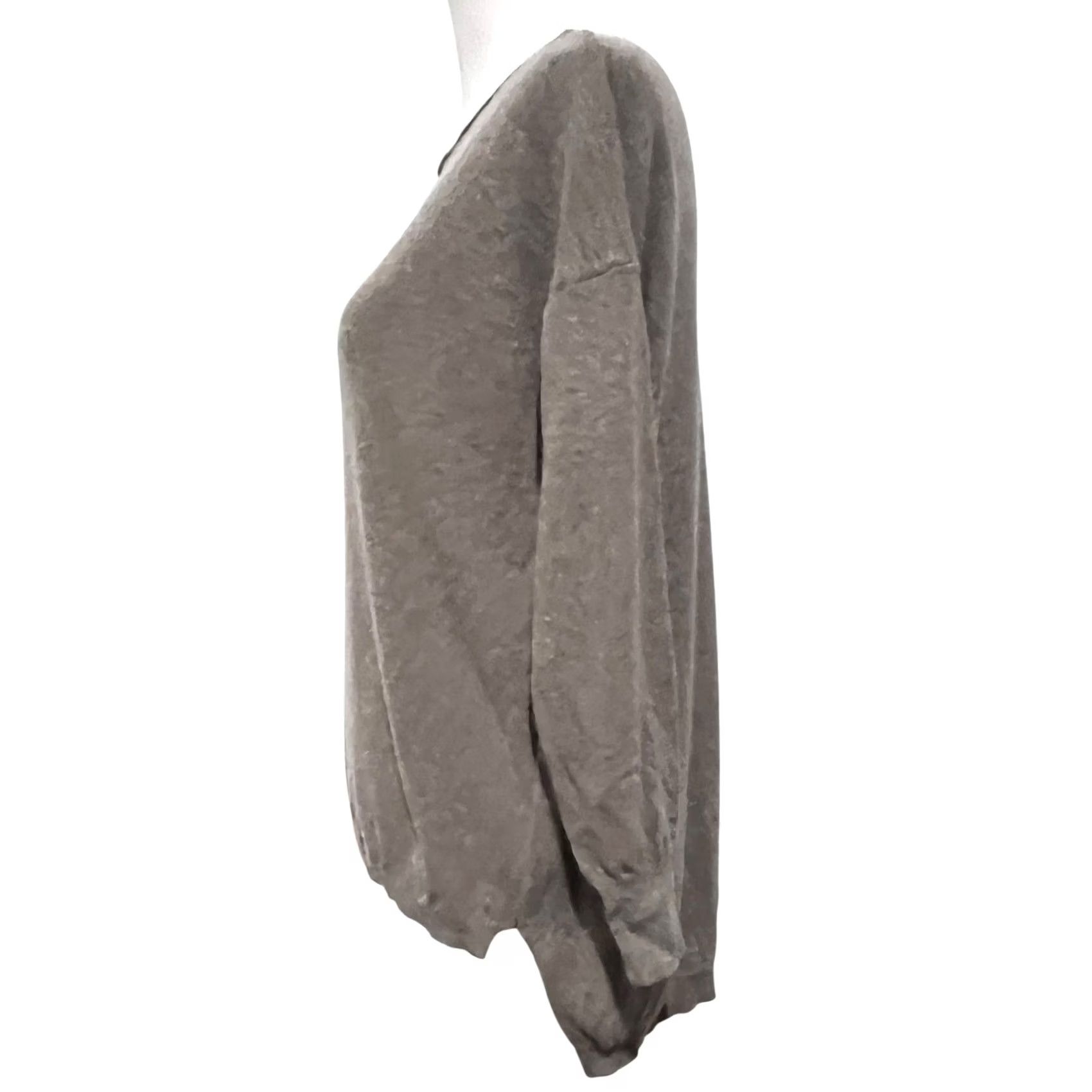 Vintage Nina Loca Women’s Sweater Wool Cashmere Pullover High-Low One Size Brown Women's Pullover High-Low Wool Cashmere Knit Size ONE SIZE - 5 Thumbnail