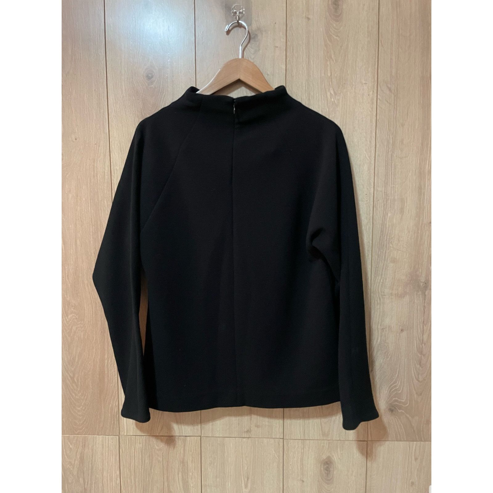 Club Monaco Club Mónaco - Long Sleeve Mock Neck Tricot Top / Black / M Size M / US 6-8 / IT 42-44 - 3 Thumbnail