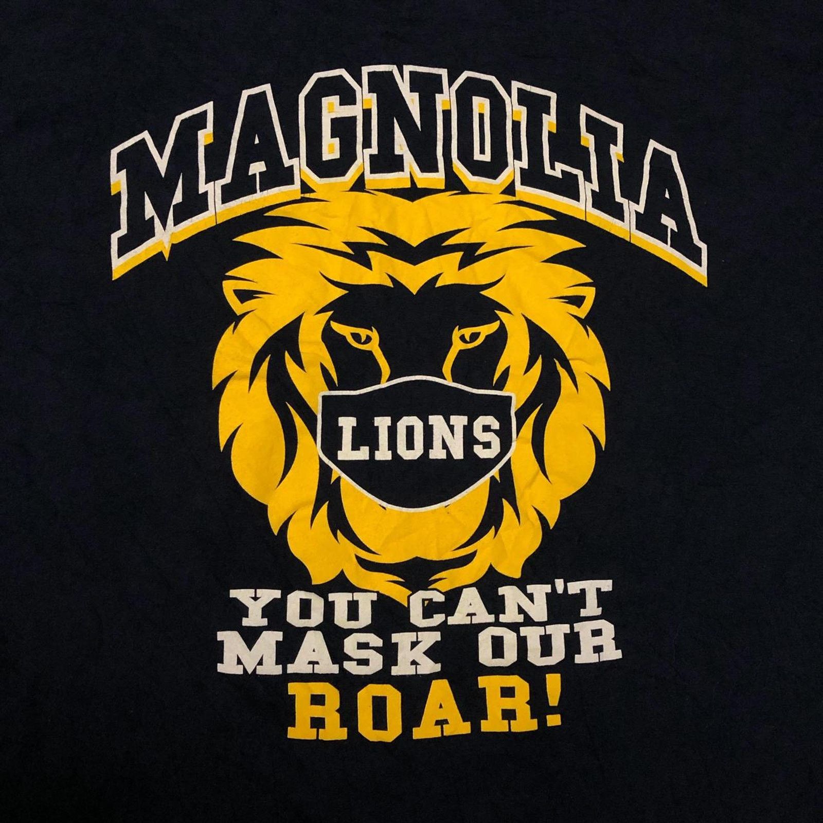 Gildan Navy Magnolia Lions Mask Graphic Tee Size US XXL / EU 58 / 5 - 5 Thumbnail