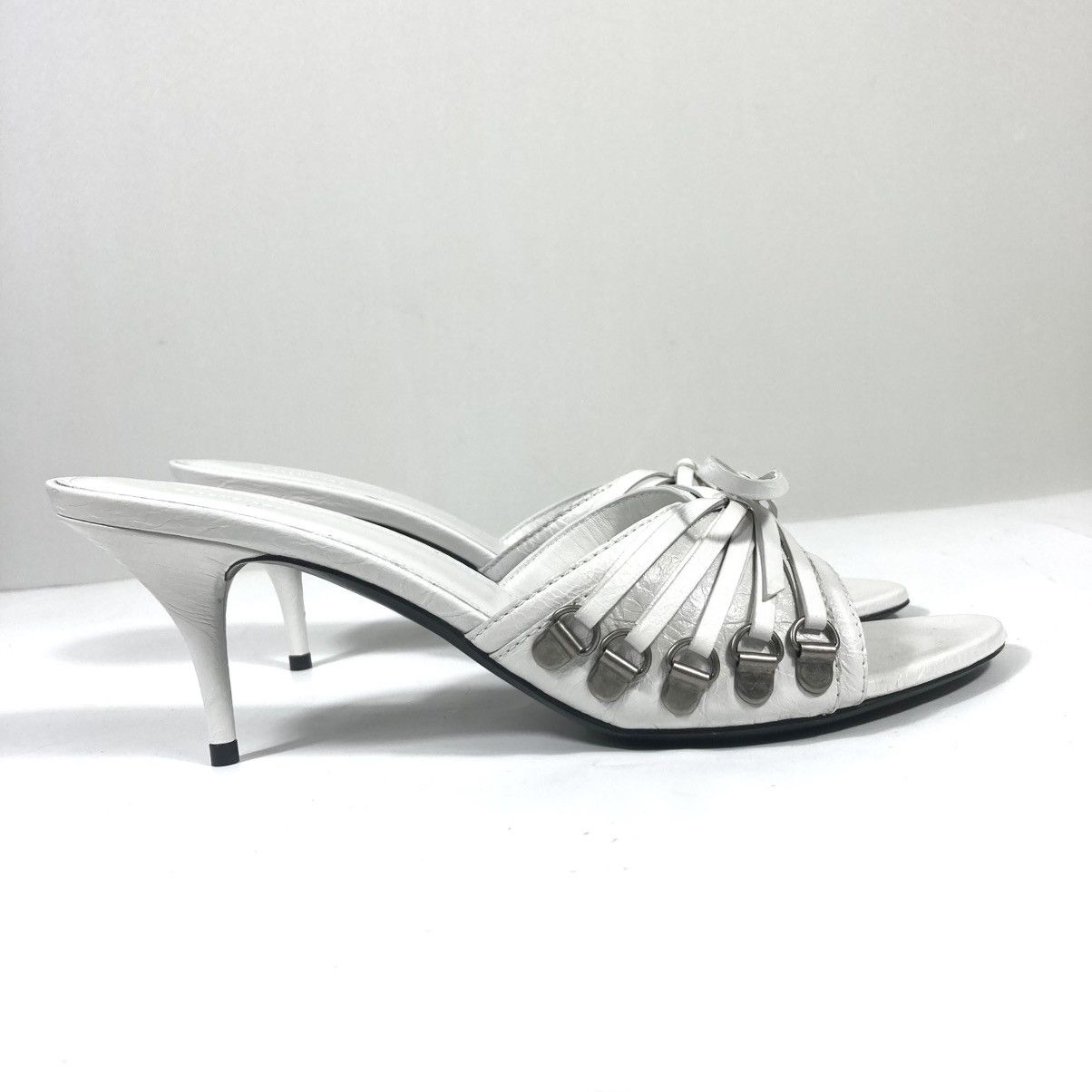 Balenciaga Balenciaga Cagole High Heel Slide Sandals Optic White 40 Size US 10 / IT 40 - 17 Thumbnail