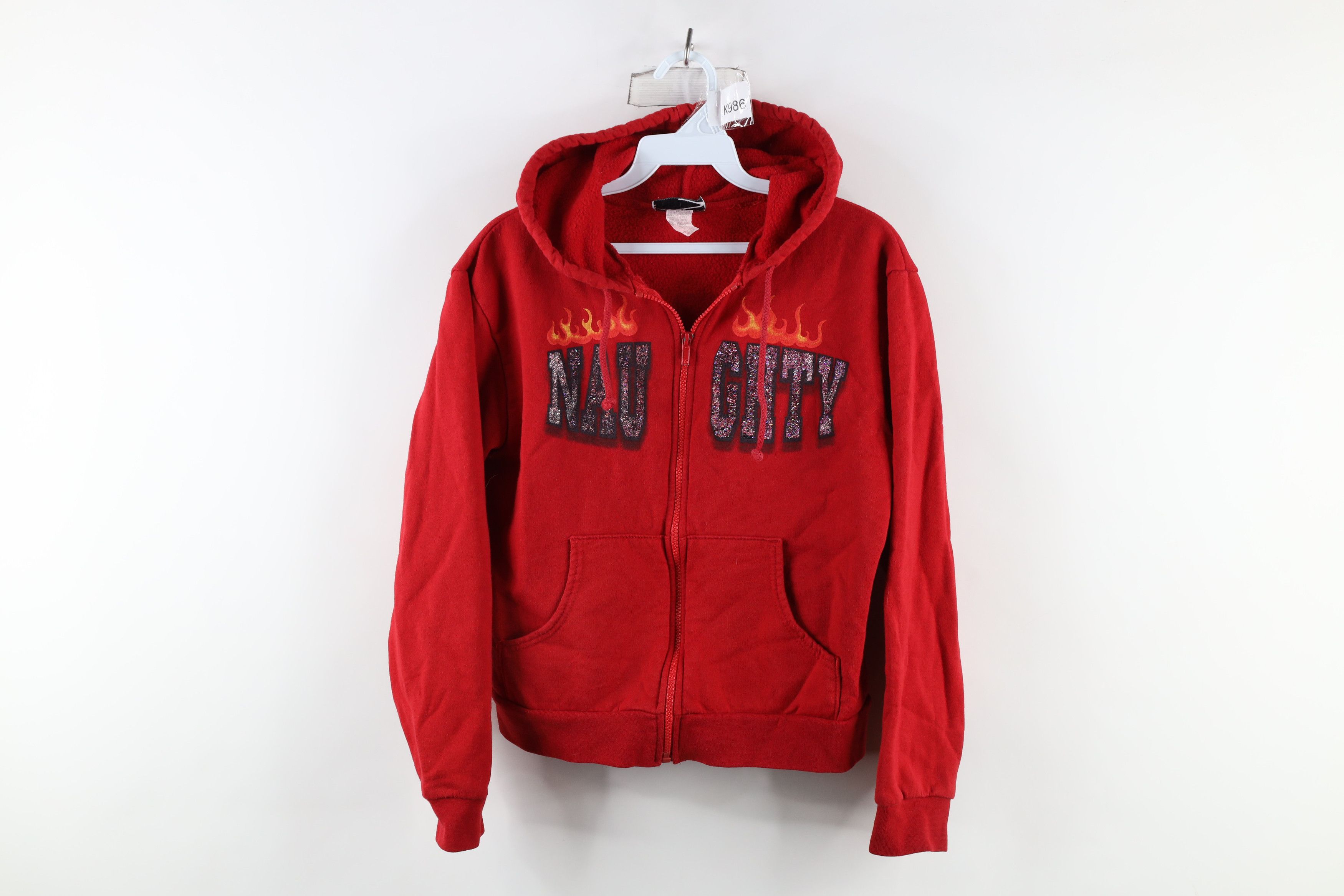 Vintage Vintage 90s Y2K Streetwear Naughty Full Zip Hoodie USA Size M / US 6-8 / IT 42-44 - 1 Thumbnail