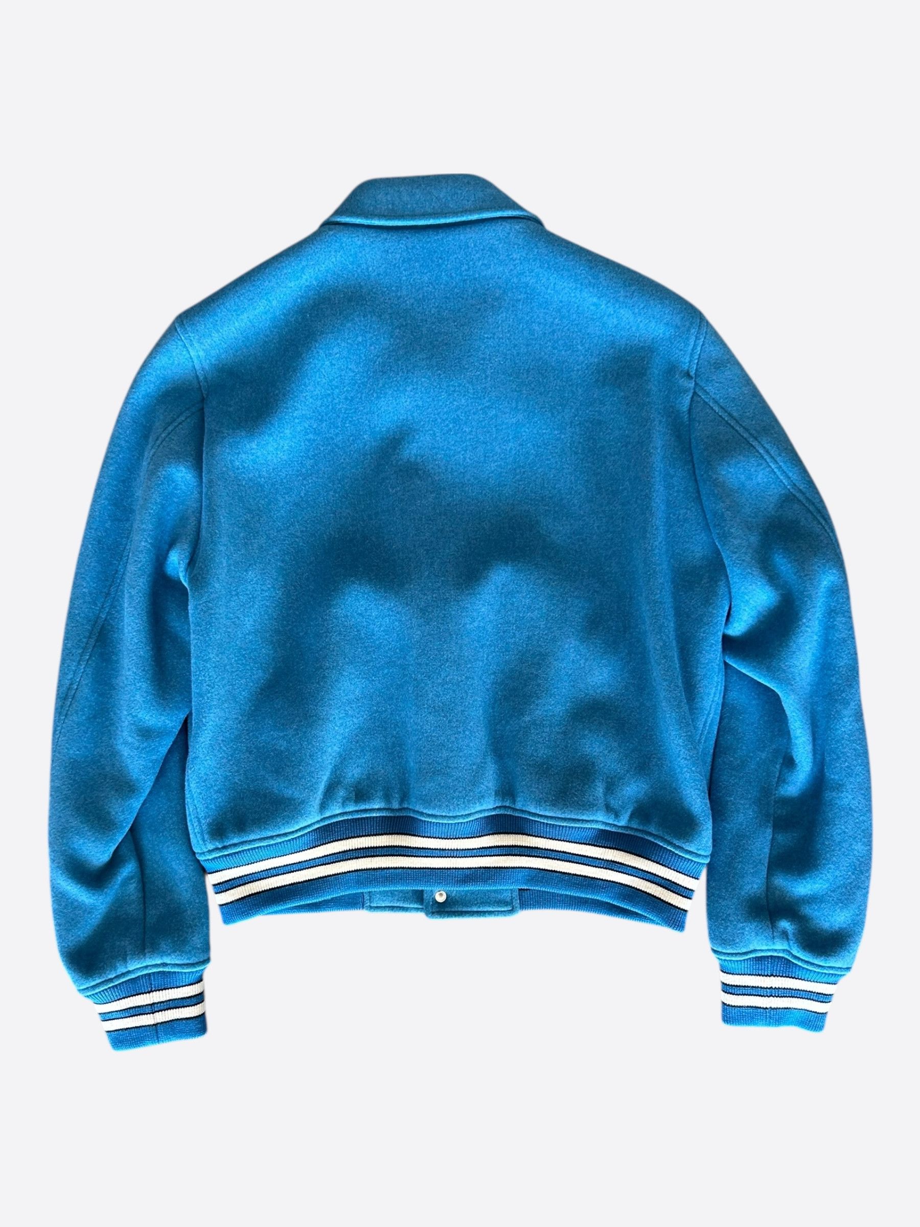 Amiri Amiri Blue & White Bones Varsity Jacket Size US L / EU 52-54 / 3 - 2 Thumbnail