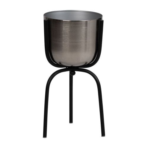 Designer × Homemade METAL 20" PLANTER ON TRIPOD, SILVER/BLACK Size US L / EU 52-54 / 3 - 2 Thumbnail
