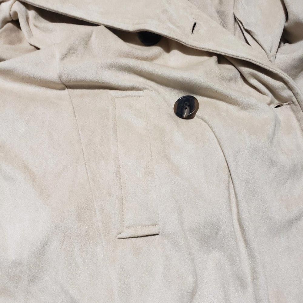 Kendall And Kylie CT818a Kendall + Kylie NWT Beige Faux Suede Trench JAcket M Size M / US 6-8 / IT 42-44 - 7 Thumbnail
