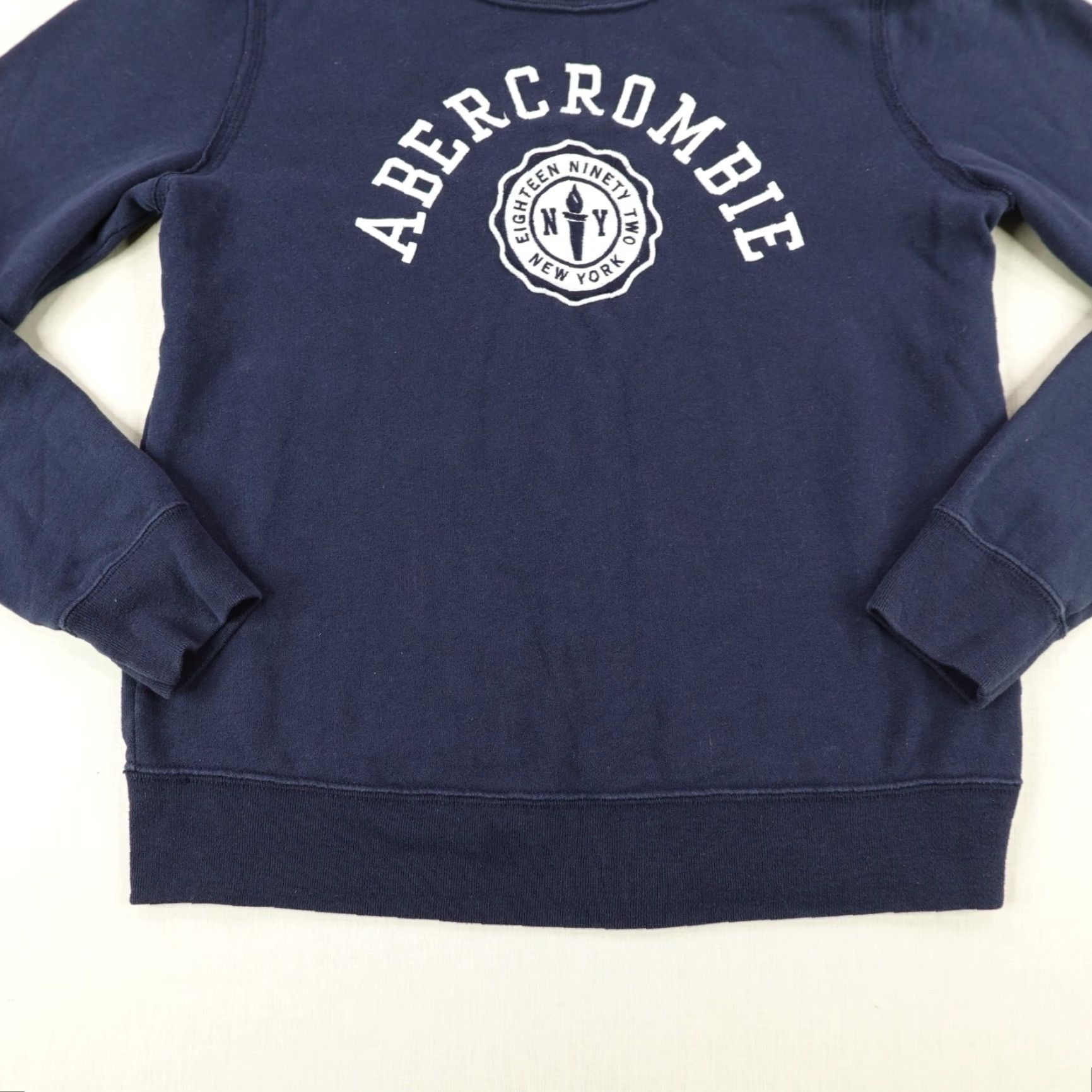 Abercrombie & Fitch Abercrombie & Fitch Sweatshirt Womens Medium Blue Crewneck Pullover Knit Logo 90s Preppy Clothing - M Womens Size M / US 6-8 / IT 42-44 - 4 Thumbnail