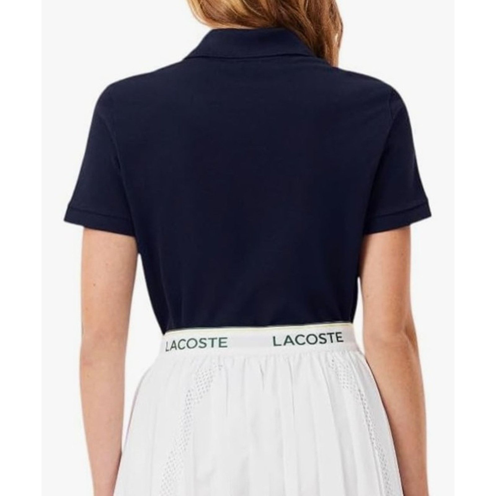 Lacoste Lacoste Women's Regular Fit Soft Cotton Petit Polo Navy 8 Size M / US 6-8 / IT 42-44 - 4 Thumbnail