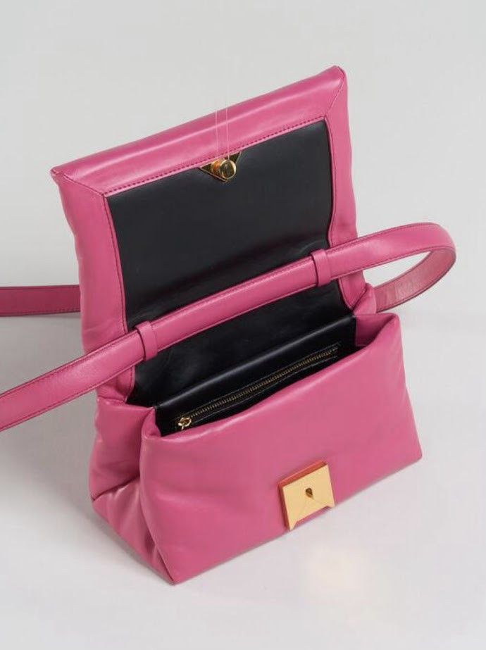 image of Marni O1W1Db10524 Size-Os Leather Handbag In Pink, Women's