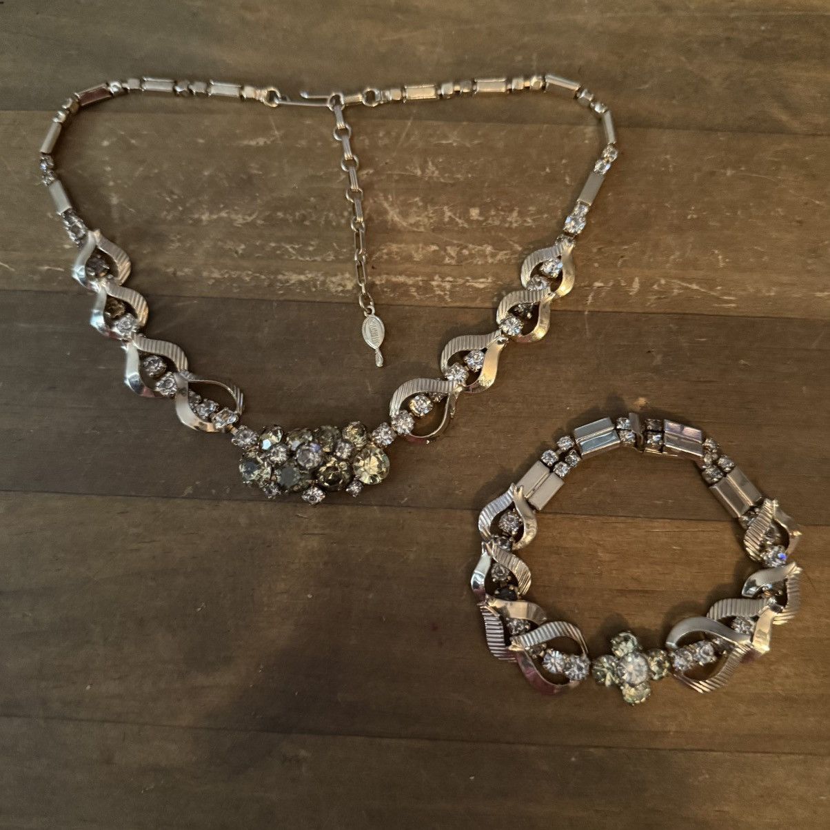 Vintage Sarah Coventry Monte Carlo rhinestone necklace/bracelet set Size ONE SIZE - 2 Thumbnail