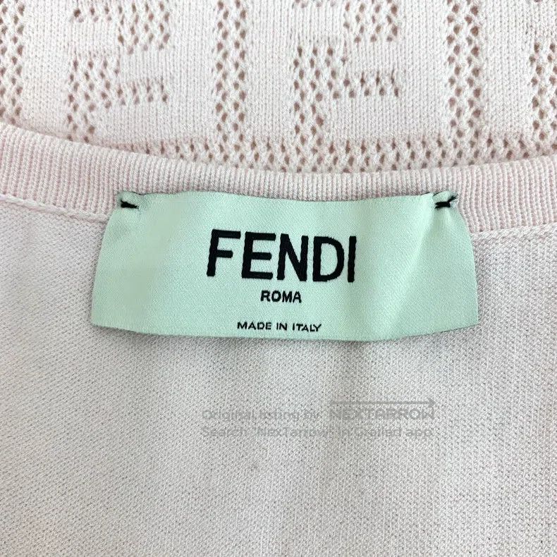 Fendi Fendi Pink Logo Letter Full Print Camisole Knit Dress Size XS / US 0-2 / IT 36-38 - 7 Thumbnail