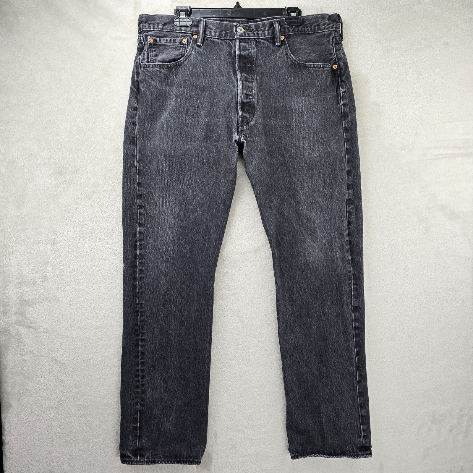 Levi's Levis 501 Mens Black Button Fly Jeans 38x31 Straight Leg Size US 38 / EU 54 - 1 Thumbnail