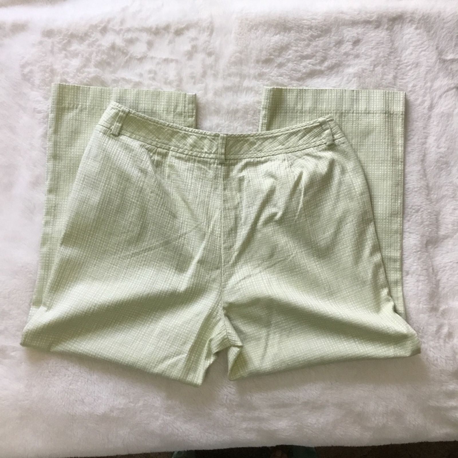 Ann Taylor Ann Taylor Green Pattern Crop Pants Size 28" / US 6 / IT 42 - 7 Thumbnail