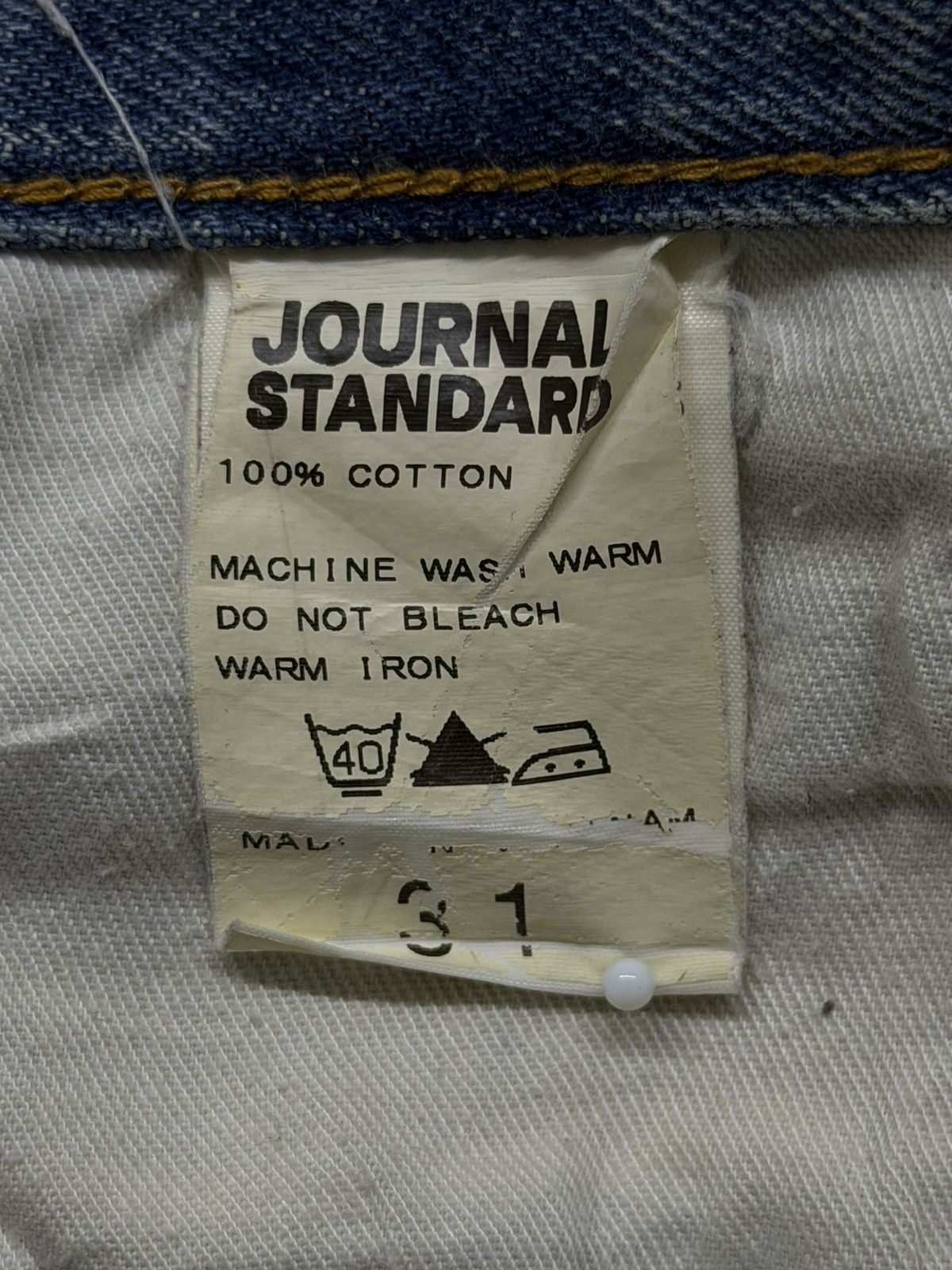 Journal Standard Vintage Journal Standard Co. Japan Selvedge Denim Jeans W32 Size US 32 / EU 48 - 12 Thumbnail