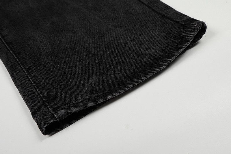 Jean Retro washed men's loose distressed straight jeans Size US 32 / EU 48 - 6 Thumbnail