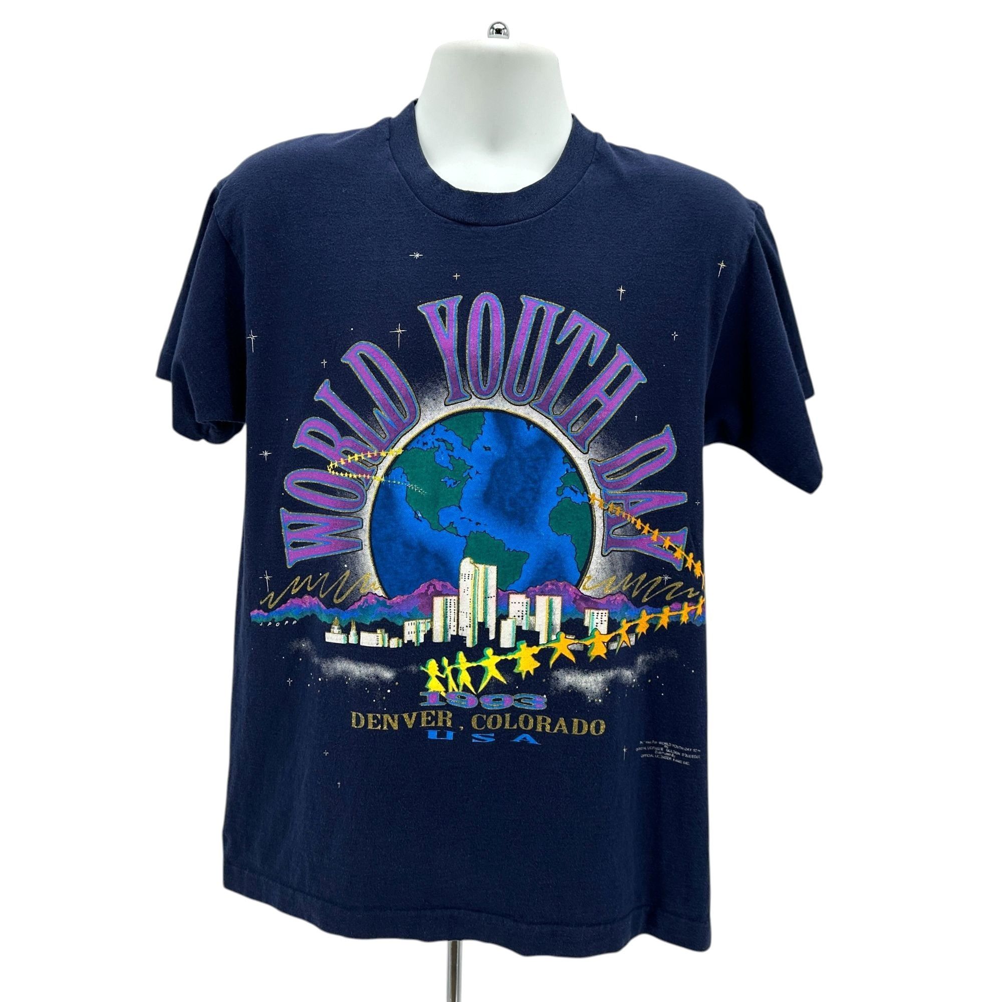 Fruit Of The Loom Vintage Fruit Of The Loom Adult Large Shirt World Youth Day Size US L / EU 52-54 / 3 - 1 Thumbnail