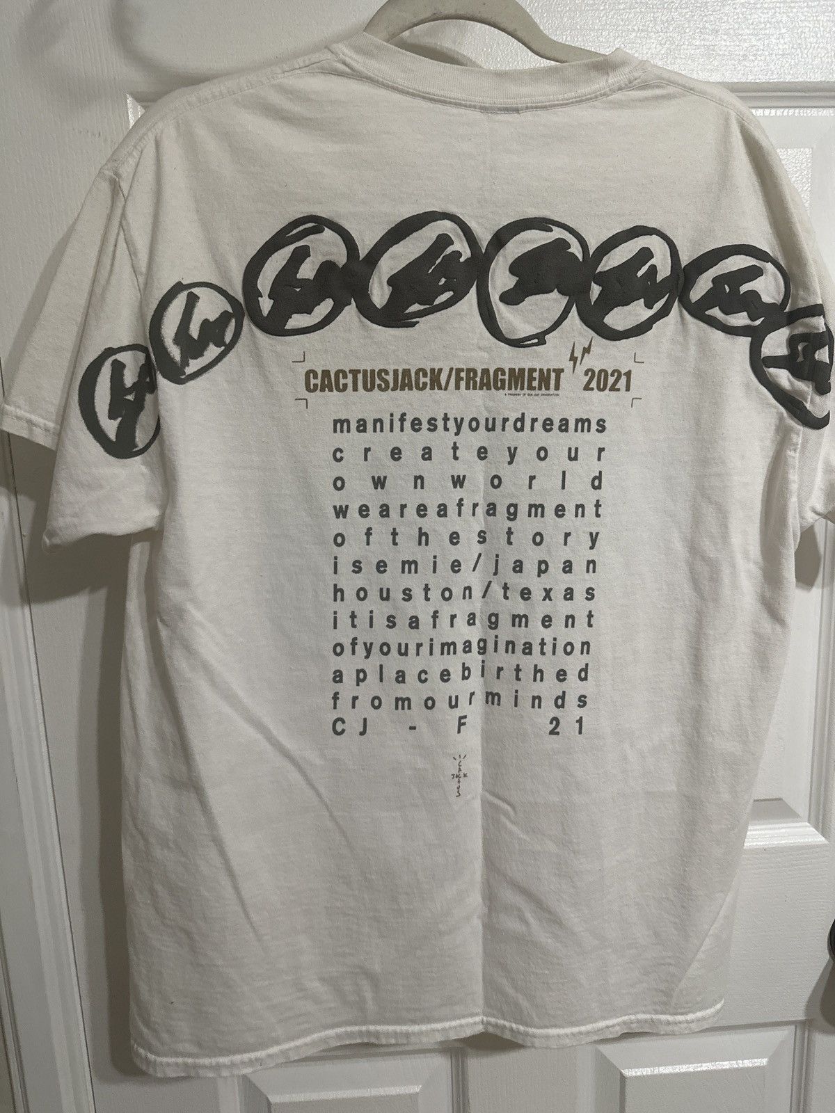 Travis Scott Cactus Jack for Fragment Manifest T-Shirt Size US M / EU 48-50 / 2 - 2 Thumbnail