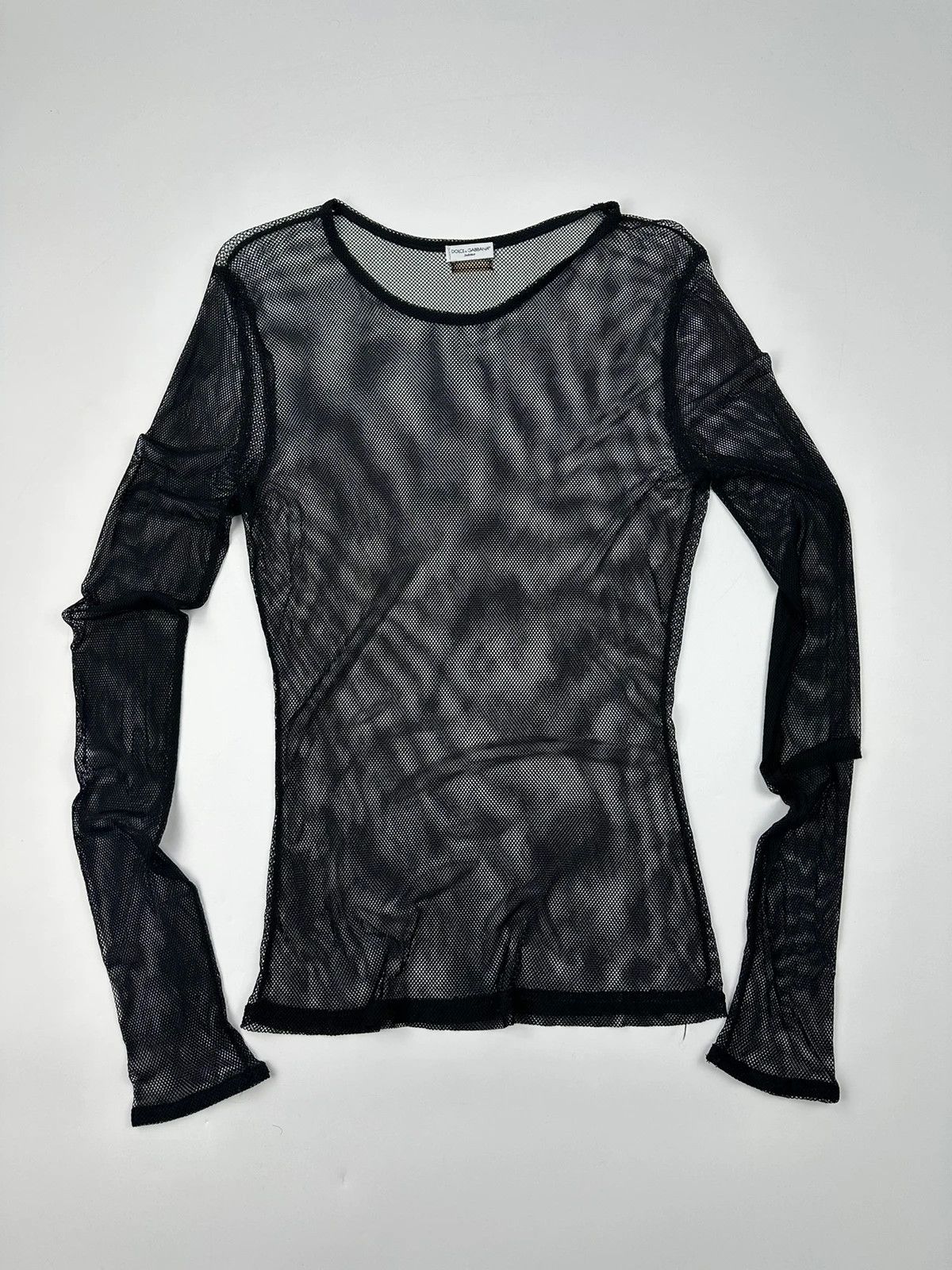 Dolce & Gabbana Dolce Gabbana 00’s Black Mesh Longsleeves Size M / US 6-8 / IT 42-44 - 1 Thumbnail