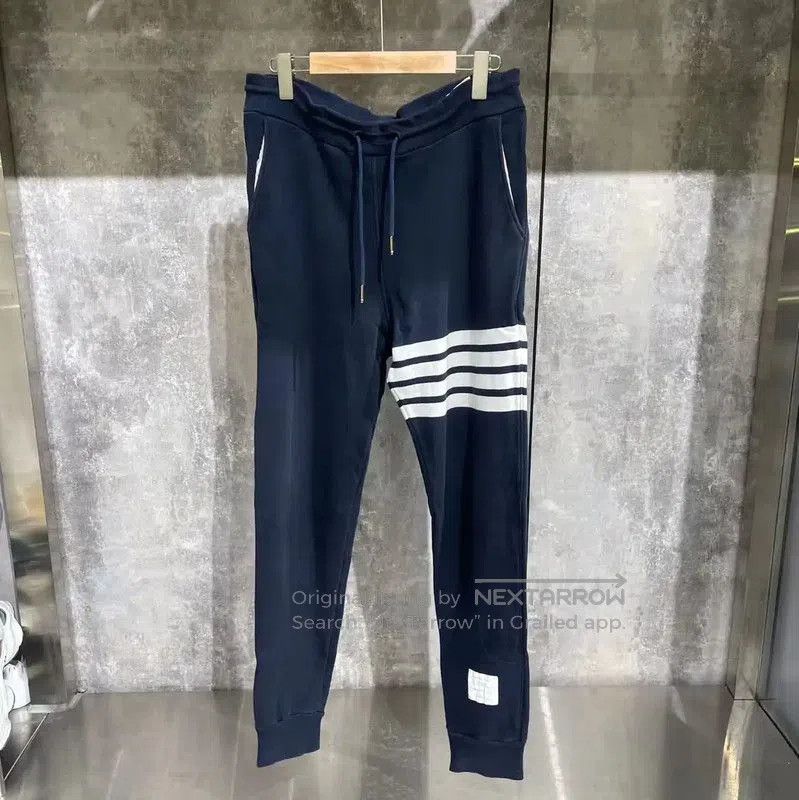 Thom Browne Thom Browne Blue Cotton Casual Pants . Size US 30 / EU 46 - 1 Thumbnail