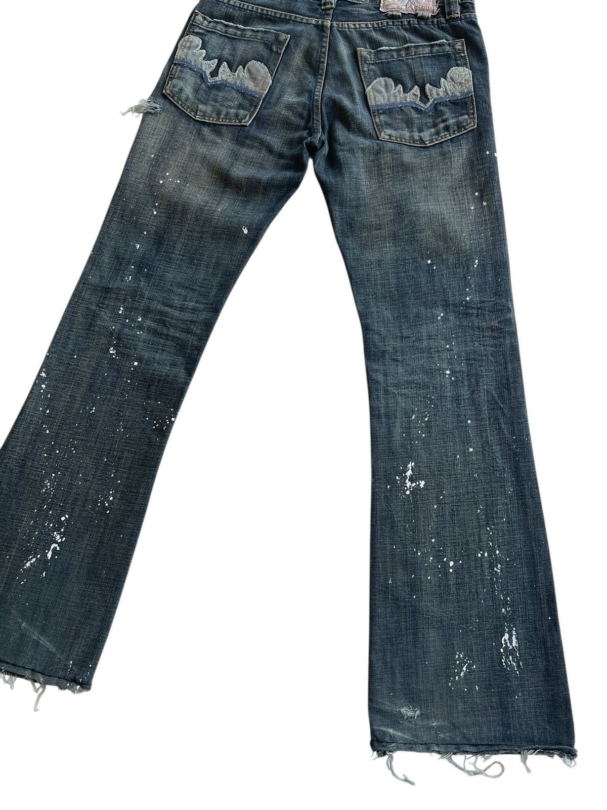 Diesel Paint Splatter Distressed Flare Dark Denim Size US 32 / EU 48 - 6 Thumbnail
