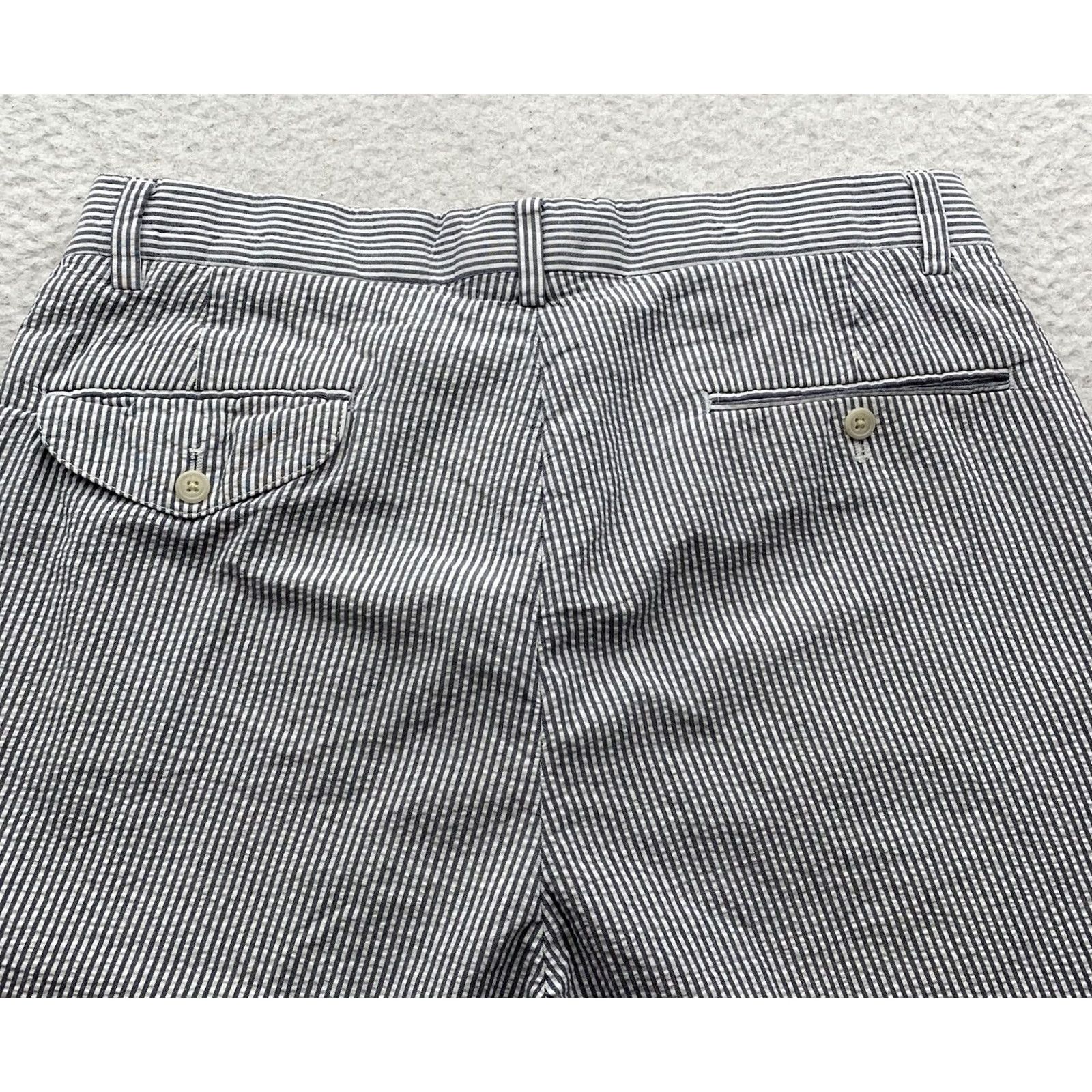 Vintage Polo Golf Shorts Mens 33 Gray White Stripe 9" Fairway Dad Preppy Size US XS / EU 42 / 0 - 5 Thumbnail