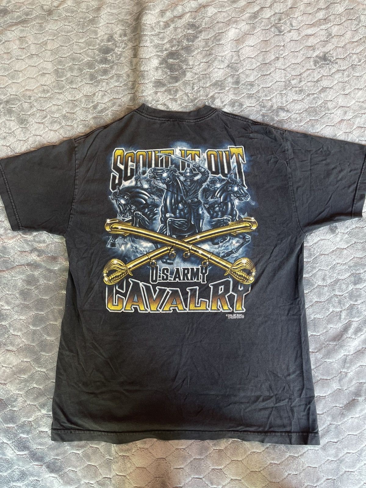 Vintage 2006 Vintage US Army Cavalry T-Shirt Black Size US M / EU 48-50 / 2 - 3 Thumbnail