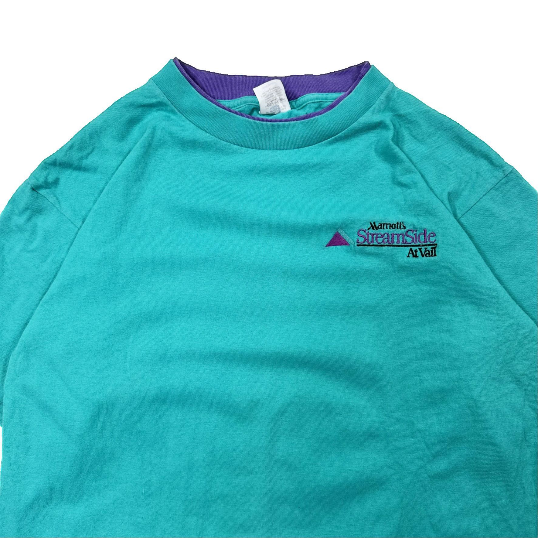 Vintage Vintage 90s Made in USA Marriotts Embroidered T Shirt Size US L / EU 52-54 / 3 - 2 Thumbnail