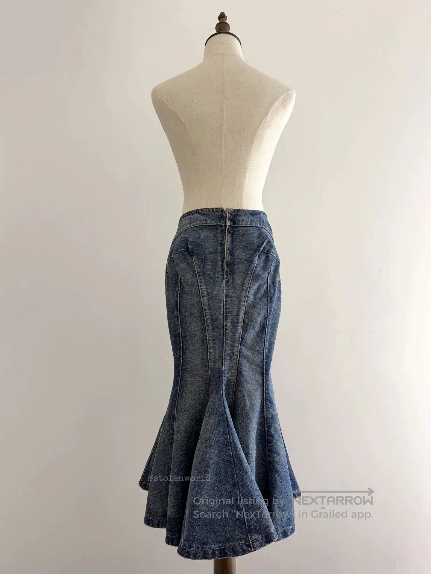 Junya Watanabe deconstructed denim flare skirt by junya watanabe. Size 23" - 5 Thumbnail