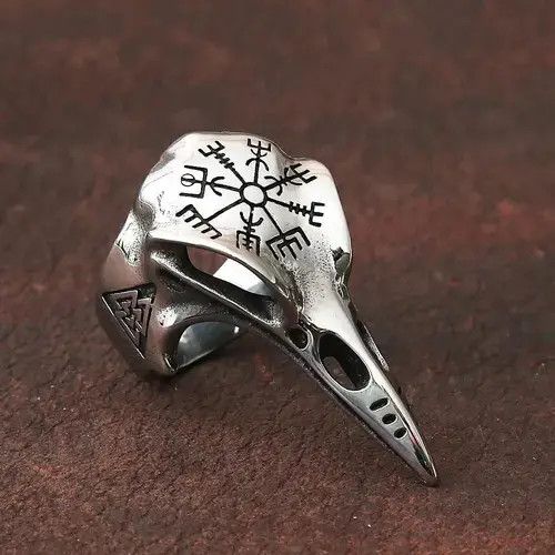 Jewelry Crow Skull Ring Size ONE SIZE - 3 Thumbnail