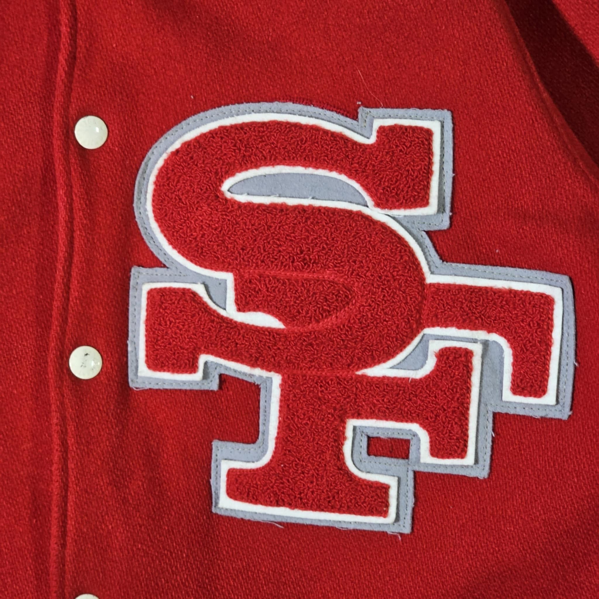 NFL × Vintage San Francisco 49ers Vintage 60s Wool NFL Football Jacket Size US L / EU 52-54 / 3 - 4 Thumbnail