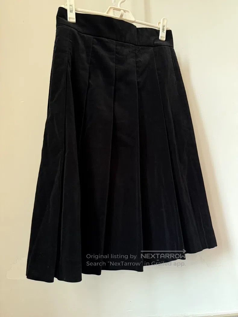 Comme des Garcons Comme Des Garcons size XS Black Velvet Pleated Skirt Size 23" - 1 Thumbnail