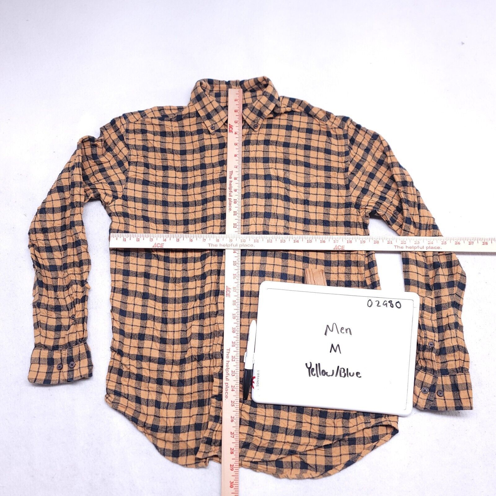 Croft & Barrow Croft & Barrow Tartan Flannel Shirt Mens Size Medium Yellow Size US M / EU 48-50 / 2 - 6 Thumbnail